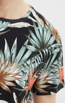 Blend - T-shirt 20715037 Bladmönstrad