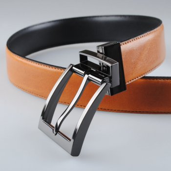 Bosswik - Bälte 6660 Vändbart Ljusbrun / Svart