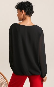Chana - Blus CH214 Strass och veckdetaljer