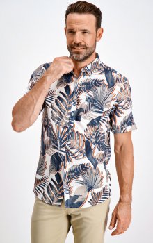 Jacks - K.Ä. Skjorta 3-210093 Bladmönstrad