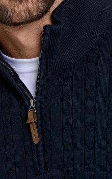 Lindbergh White - Tröja 30-831035 Kabel, Halvzip