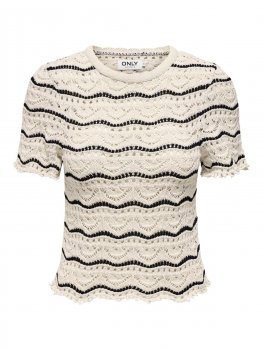 Only - onlAnnasofia SS Stripe O-neck KNT