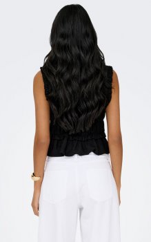 Only - onlGoa SS Linen Frill Top