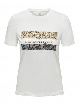 Only - onlTanya SS Leo Print Top