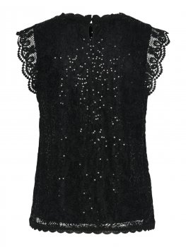 Pieces - pcOlline SL Lace Sequins Top
