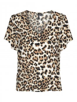 Vero Moda - vmEasy Joy V-neck SS Blouse Leo Print