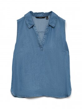 Vero Moda - vmHarper SL Collar Short Tencel Top