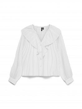 Vero Moda - vmKaja LS V-neck Frill Shirt