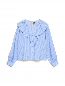 Vero Moda - vmKaja LS V-neck Frill Shirt