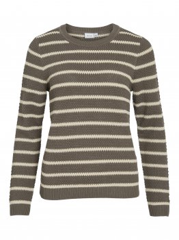 Vila - Vidalo O-neck Stripe Knit Top
