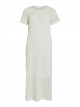 Vila - Vimine O-neck SS Midi Dress