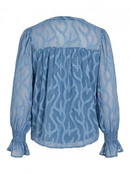 Vila - Viorine V-neck LS Short Top