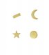 Guld - Streck/Måne/Stjärna/Cirkel
