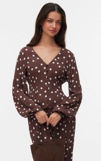 Vero Moda - vmElisa LS V-neck Button Top