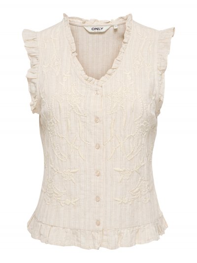 Only - onlEllys SL Frill Emb Top