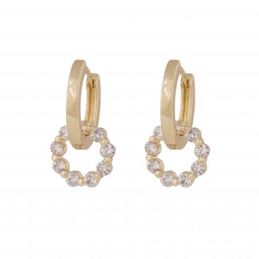Snö - Eira Crystal Circle Ring Ear