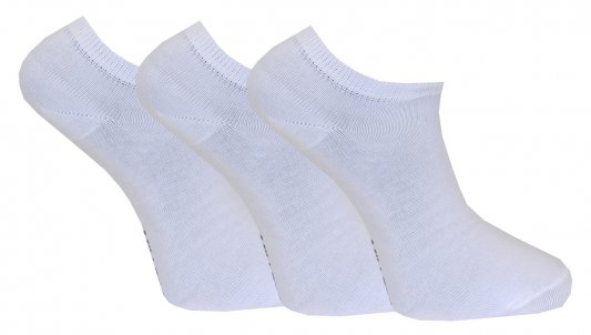 Wiareds - 3-pack Herrstrumpa 5106 Sneaker Enfärgad Vit 41/46