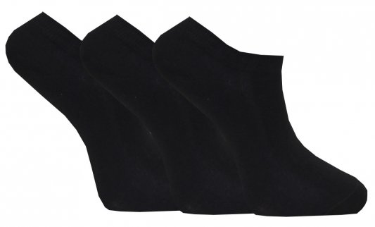 Wiareds - 3-pack Damstrumpa Sneaker 5526 Enfärgad Svart 36/41