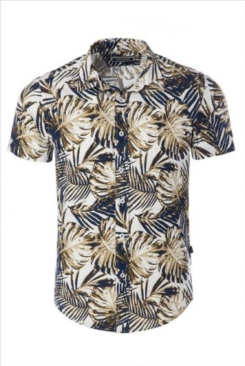 Carisma - K.Ä. Skjorta 9162 Bladmönstrad