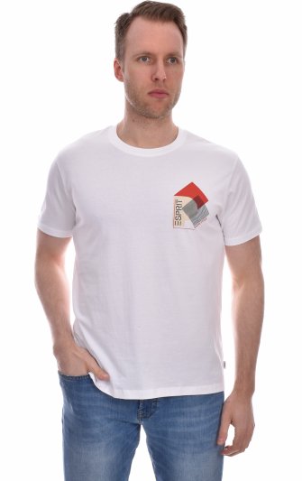 Esprit - T-shirt 032EE2K307 Tryck på bröstet