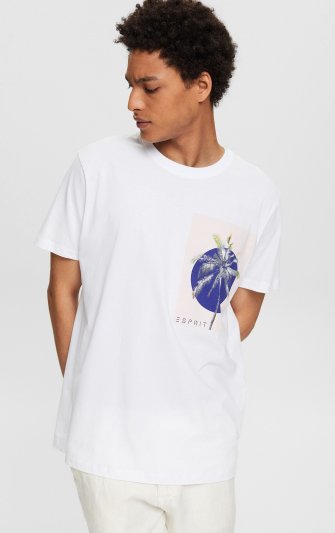 Esprit - T-shirt 062EE2K304 Palm på bröstet