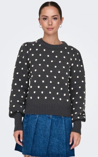 Jacqueline - jdySigrid LS Oneck Puffdot Pul