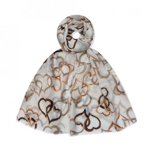 Fox - Scarf JY2501-03WJ Hjärtan