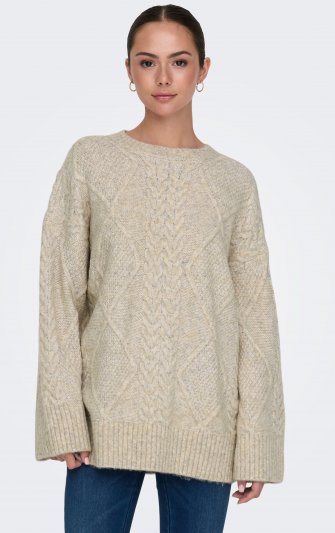 Jacqueline - jdySilja Long Cable Pullover