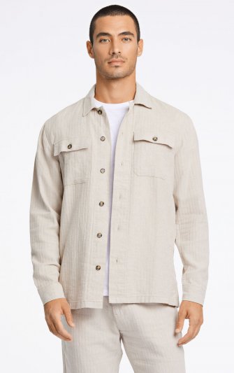 Lindbergh - Overshirt 30-304020 Fiskbensmönster