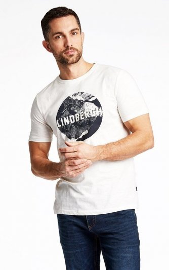 Lindbergh Blue - T-shirt 30-420116 Logoprint
