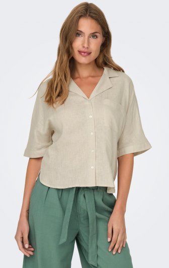 Only - onlBruxelles SS Linen Shirt
