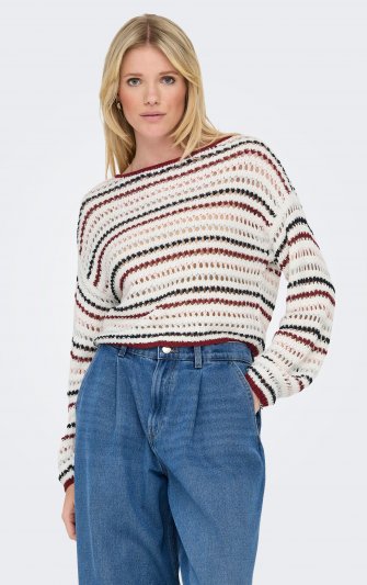 Only - onlGeena LS Short Stripe KNT