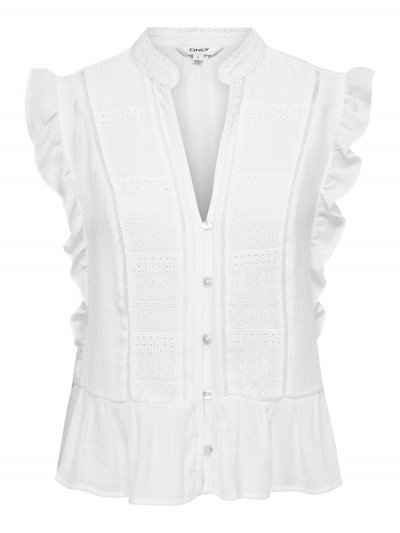 Only - onlHenny SL Frill Button Top