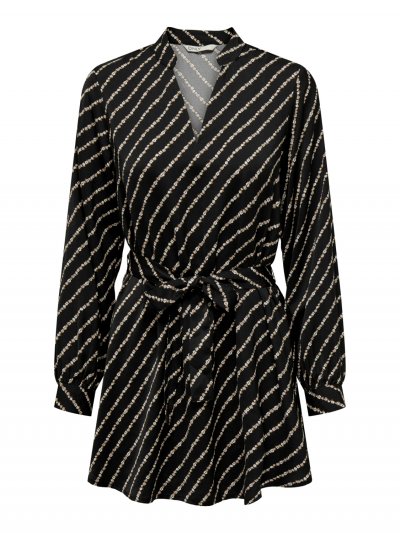 Only - onlThalia V-neck Tunic Flower Stripe Print