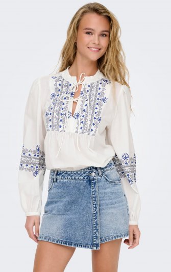 Only - onlDeline LS Tie Top