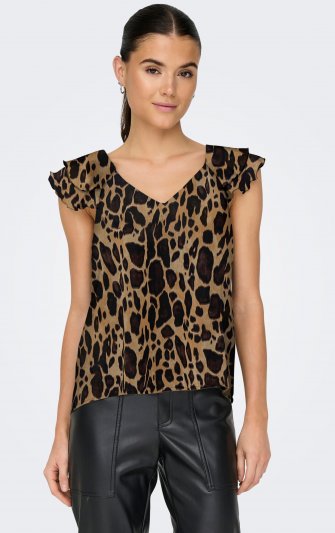 Only - onlAsta Capsleeve V-neck Top