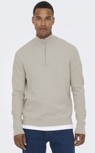 Only & Sons - onsPhil Struc Half Zip Knit