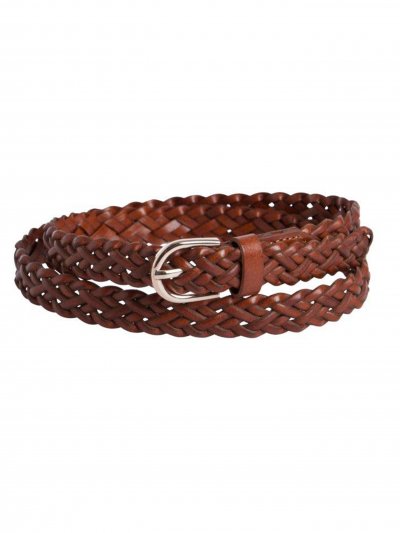 Pieces - pcAvery Leather Braided Slim Belt