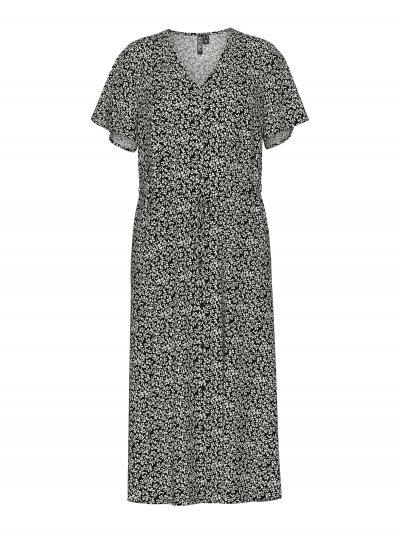 Pieces - pcNya SS V-neck Midi Dress Ditsy Flower Print