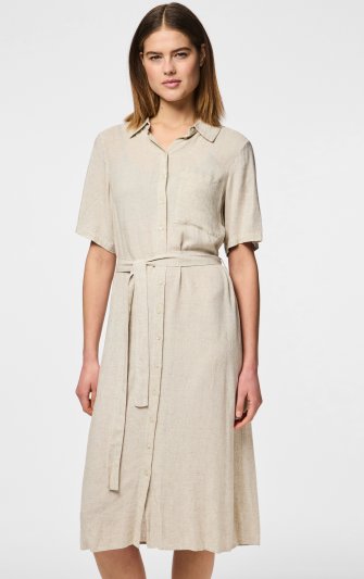 Pieces - pcPia 2/4 Midi Shirt Dress