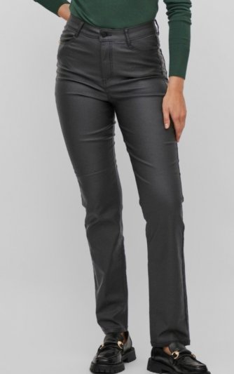 Vila - Vicommit Coated HW Straight Pant