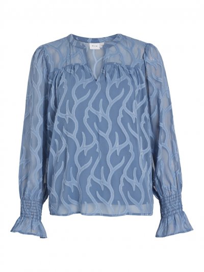 Vila - Viorine V-neck LS Short Top